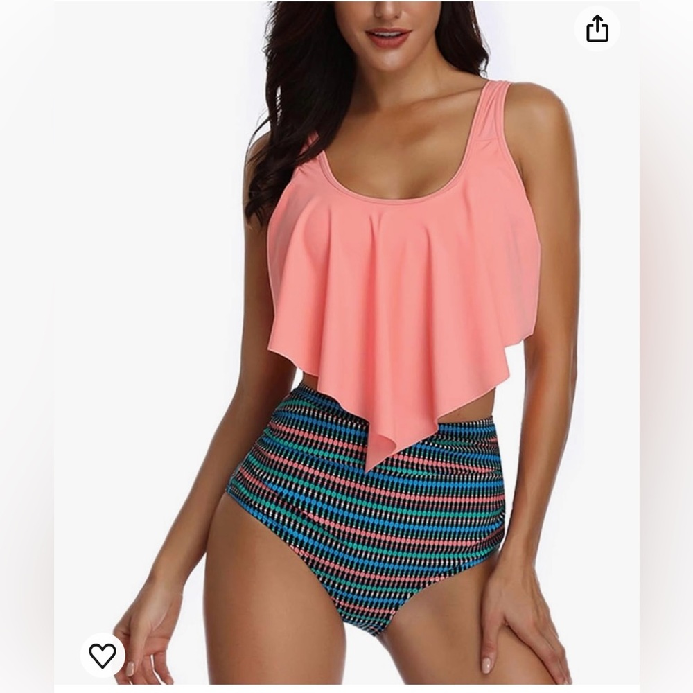 COSKAKA women’s high waist bikini set